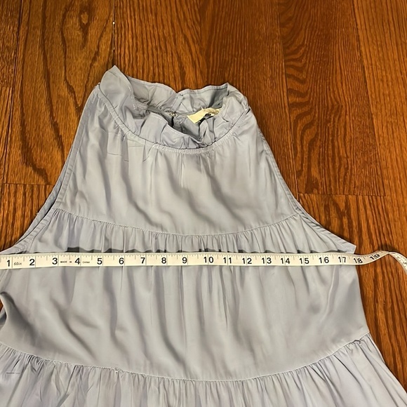 PINCH women’s mini dress swing tiered style sleeveless halter style light blue M - Picture 9 of 12